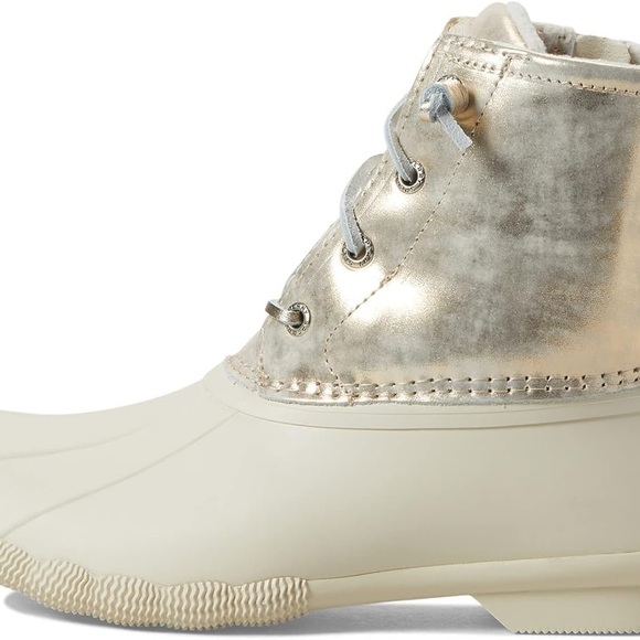 Sperry Gold and Cream Winter Rain Boots with Waterproof Lace-Up Design - Picture 5 of 8